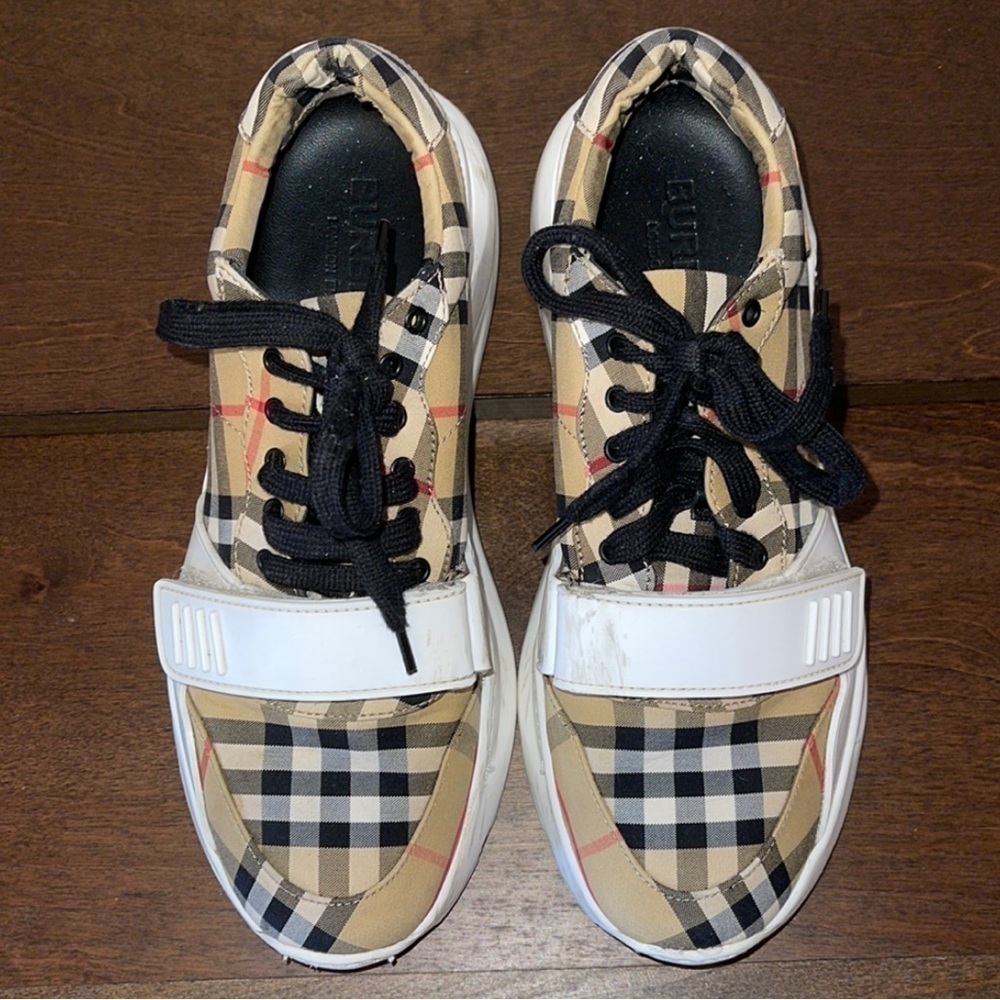 BURBERRY Vintage Check Chunky Platform Sneakers Sz. 9/39 - Picture 5 of 17